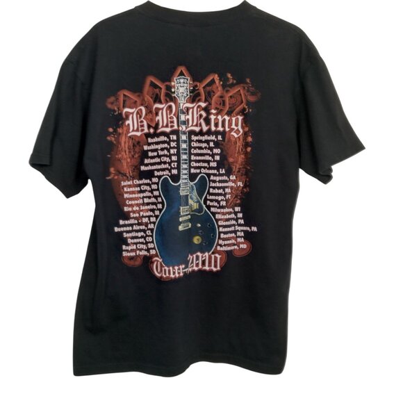 BB King Shirt Men Large 2010 Tour T American Blues Guitarist Guitar Music Black - Picture 3 of 10